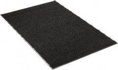 PRO-SAFE - 6 Ft. Long x 4 Ft. Wide, Poly Blended Carpet Surface, Ribbed Entrance Matting - 5/16 Inch Thick, Indoor, Medium Traffic, Vinyl, Black - Eagle Tool & Supply