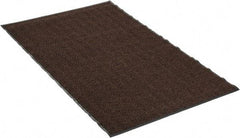 PRO-SAFE - 6 Ft. Long x 4 Ft. Wide, Poly Blended Carpet Surface, Chevron Ribbed Entrance Matting - 5/16 Inch Thick, Indoor, Medium Traffic, Vinyl, Brown, 4 Edged Side - Eagle Tool & Supply