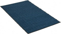 PRO-SAFE - 6 Ft. Long x 4 Ft. Wide, Poly Blended Carpet Surface, Chevron Ribbed Entrance Matting - 5/16 Inch Thick, Indoor, Medium Traffic, Vinyl, Blue, 4 Edged Side - Eagle Tool & Supply
