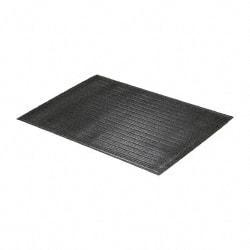 PRO-SAFE - 3' Long x 2' Wide, Dry Environment, Anti-Fatigue Matting - Black, Vinyl with Vinyl Sponge Base, Beveled on 4 Sides - Eagle Tool & Supply
