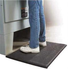 PRO-SAFE - 60' Long x 2' Wide, Dry Environment, Anti-Fatigue Matting - Black, Vinyl with Vinyl Sponge Base, Beveled on 4 Sides - Eagle Tool & Supply
