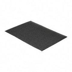 PRO-SAFE - 3' Long x 2' Wide, Dry Environment, Anti-Fatigue Matting - Black, Vinyl with Vinyl Sponge Base, Beveled on 4 Sides - Eagle Tool & Supply