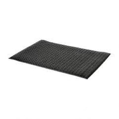 PRO-SAFE - 3' Long x 2' Wide, Dry Environment, Anti-Fatigue Matting - Black, Vinyl with Vinyl Sponge Base, Beveled on 4 Sides - Eagle Tool & Supply
