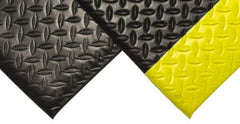 PRO-SAFE - 60' Long x 3' Wide, Dry Environment, Anti-Fatigue Matting - Black, Vinyl with Vinyl Sponge Base, Beveled on 4 Sides - Eagle Tool & Supply