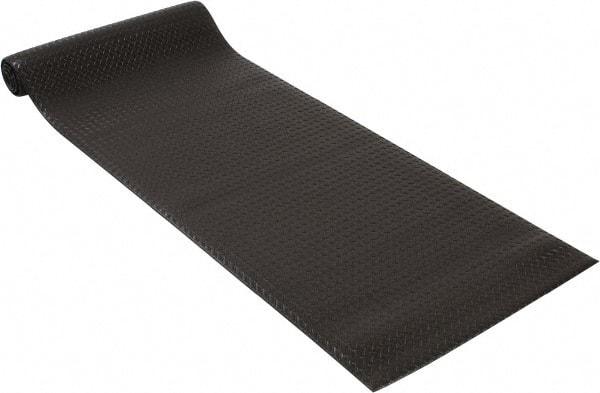 PRO-SAFE - 12' Long x 3' Wide, Dry Environment, Anti-Fatigue Matting - Black, Vinyl with Vinyl Sponge Base, Beveled on 4 Sides - Eagle Tool & Supply