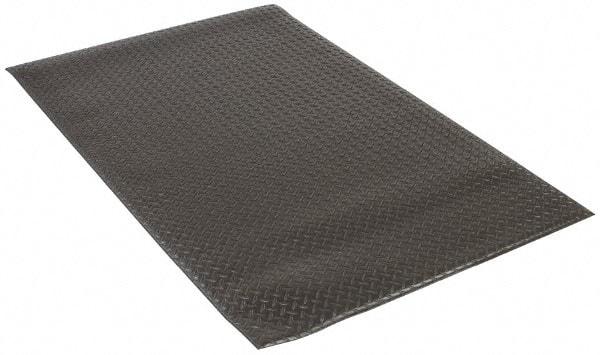 PRO-SAFE - 5' Long x 3' Wide, Dry Environment, Anti-Fatigue Matting - Black, Vinyl with Vinyl Sponge Base, Beveled on 4 Sides - Eagle Tool & Supply