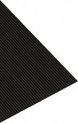 PRO-SAFE - 105 Ft. Long x 4 Ft. Wide, Vinyl Surface, V-Ribbed Entrance Matting - 1/8 Inch Thick, Indoor and Outdoor, Heavy Traffic, Vinyl, Black - Eagle Tool & Supply