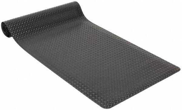 PRO-SAFE - 10' Long x 3' Wide, Dry Environment, Anti-Fatigue Matting - Black, Vinyl with Vinyl Sponge Base, Beveled on 4 Sides - Eagle Tool & Supply