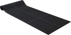 PRO-SAFE - 10' Long x 3' Wide, Dry/Wet Environment, Anti-Fatigue Matting - Black, SBR Rubber with Rubber Base, Beveled on 4 Sides - Eagle Tool & Supply