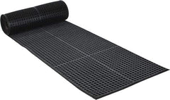 PRO-SAFE - 20' Long x 3' Wide, Dry/Wet Environment, Anti-Fatigue Matting - Black, SBR Rubber with Rubber Base, Beveled on 4 Sides - Eagle Tool & Supply