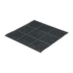 PRO-SAFE - 3' Long x 3' Wide x 5/8" Thick, Anti-Fatigue Modular Matting Tiles - Black, For Dry & Wet Areas, Series Pro-Safe - Eagle Tool & Supply