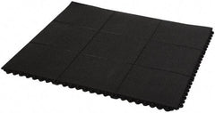 PRO-SAFE - 3' Long x 3' Wide x 5/8" Thick, Anti-Fatigue Modular Matting Tiles - 2 Interlocking Sides, Black, For Dry & Wet Areas, Series Pro-Safe - Eagle Tool & Supply