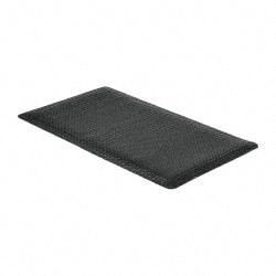 PRO-SAFE - 5' Long x 3' Wide, Dry Environment, Anti-Fatigue Matting - Black, Vinyl with Vinyl Sponge Base, Beveled on 4 Sides - Eagle Tool & Supply