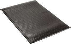 PRO-SAFE - 3' Long x 2' Wide, Dry Environment, Anti-Fatigue Matting - Black, Vinyl with Vinyl Sponge Base, Beveled on 4 Sides - Eagle Tool & Supply