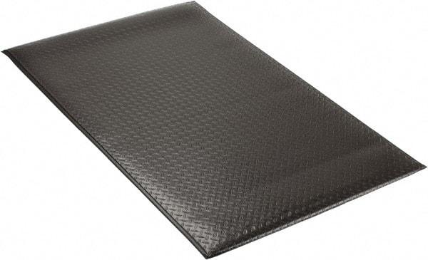 PRO-SAFE - 5' Long x 3' Wide, Dry Environment, Anti-Fatigue Matting - Black, Vinyl with Vinyl Sponge Base, Beveled on 4 Sides - Eagle Tool & Supply