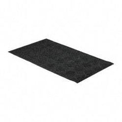 PRO-SAFE - 5 Ft. Long x 3 Ft. Wide, Poly Blended Carpet Surface, Raised Diamond Pattern Entrance Matting - 1/4 Inch Thick, Indoor, Heavy Traffic, Recycled Rubber, Black - Eagle Tool & Supply