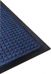 PRO-SAFE - 5 Ft. Long x 3 Ft. Wide, Poly Blended Carpet Surface, Raised Waffle Pattern Entrance Matting - 1/4 Inch Thick, Indoor, Heavy Traffic, Nitrile Rubber, Blue - Eagle Tool & Supply