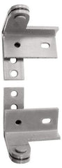 Stanley - 3" Long x 1-1/4" Wide x 0.2" Thick, Satin Chrome Finish Steel, Wardrobe Pivot Hinge - 0.322" Pin Diam, 5 Holes, 1-3/8 Min Door Thickness, 150 Lb Capacity, 3" Leaf Height - Eagle Tool & Supply