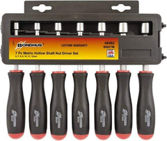 Bondhus - 10mm Hollow Shaft Nutdriver - Ergonomic Handle, 186mm OAL - Eagle Tool & Supply