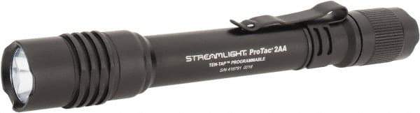 Streamlight - White LED Bulb, 250 Lumens, Industrial/Tactical Flashlight - Black Aluminum Body, 2 AA Batteries Included - Eagle Tool & Supply