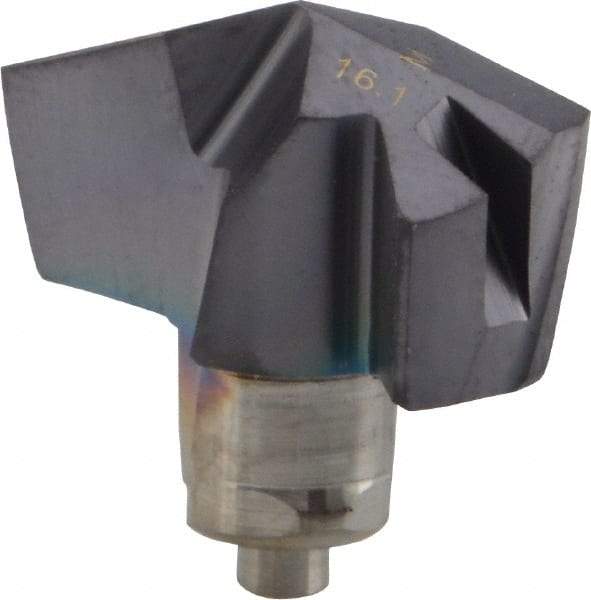 Iscar - Series ICM, 0.634" Diam Grade IC908 140° Replaceable Drill Tip - Carbide, TiAlN Finish, 16 Seat Size, Through Coolant - Eagle Tool & Supply