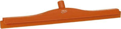 Vikan - 24" Rubber Blade Floor Squeegee - Double Edge, Orange, Plastic Holder - Eagle Tool & Supply