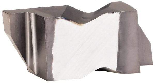Kennametal - 3078NG Grade KCU10, 1.98mm Cutting Width Carbide Grooving Insert - 2.39mm Max Depth of Cut, Left Hand, 0.19mm Corner Radius, AlTiN Finish - Eagle Tool & Supply