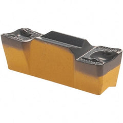 Iscar - 6008GRIP Y Grade IC8250, 6mm Cutting Width Carbide Grooving Insert - 3.6mm Max Depth of Cut, Neutral, 0.8mm Corner Radius, TiCN/Al2O3/TiN Finish - Eagle Tool & Supply