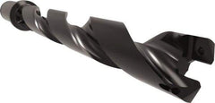 Allied Machine and Engineering - Series 24, 24 to 26mm Diam, 1" Diam Straight Shank with Flange, Helical Flute Spade Drill - 7-11/64" Max Depth, 8-37/64" Body Length, 10-55/64" OAL, Standard Length, Through Coolant - Eagle Tool & Supply