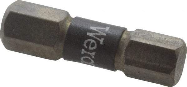 Wera - 6mm Hex Screwdriver Bit - 1/4" Drive, 1" OAL - Eagle Tool & Supply