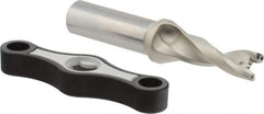 Iscar - 0.512 to 35/64" Diam, 3xD, 1.53" Max Depth, 5/8" Shank Diam, 4.12" OAL, Replaceable Tip Drill - IDK, IDM, IDN, IDP Insert, 13 Seat Size, DSM Toolholder, Series ChamDrillJet - Eagle Tool & Supply