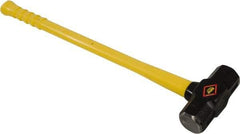 NUPLA - 12 Lb Head, Sledge Hammer - Steel Head, 2-1/2" Face Diam, Fiberglass Handle - Eagle Tool & Supply