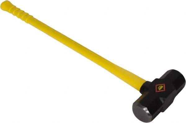 NUPLA - 20 Lb Head, Sledge Hammer - Steel Head, 3" Face Diam, Fiberglass Handle - Eagle Tool & Supply