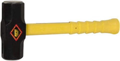 NUPLA - 10 Lb Head, 16" Long Sledge Hammer - Steel Head, 2-1/2" Face Diam, Fiberglass Handle - Eagle Tool & Supply