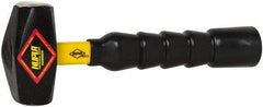 NUPLA - 2 Lb Head, 10" Long Drilling Hammer - Steel Head, 1-1/4" Face Diam, Fiberglass Handle - Eagle Tool & Supply