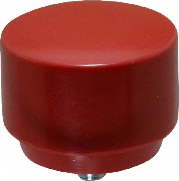 NUPLA - 2" Face Diam, Grade Medium, Red Hammer Tip/Face - Plastic - Eagle Tool & Supply