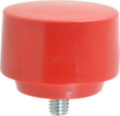 NUPLA - 2-1/2" Face Diam, Grade Medium, Red Hammer Tip/Face - Plastic - Eagle Tool & Supply