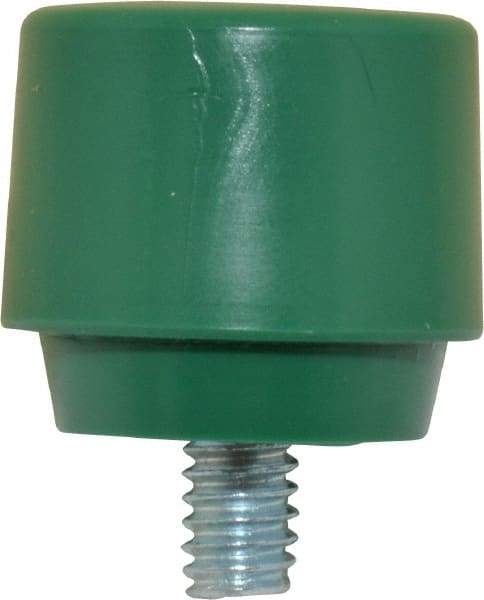 NUPLA - 1" Face Diam, Grade Tough, Green Hammer Tip/Face - Plastic - Eagle Tool & Supply