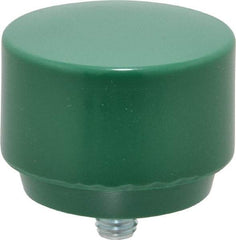 NUPLA - 2" Face Diam, Grade Tough, Green Hammer Tip/Face - Plastic - Eagle Tool & Supply