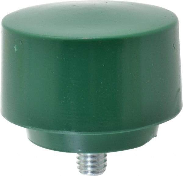 NUPLA - 2-1/2" Face Diam, Grade Tough, Green Hammer Tip/Face - Plastic - Eagle Tool & Supply