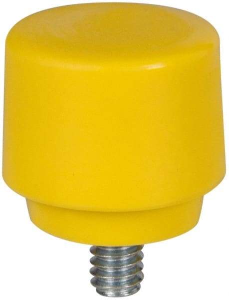 NUPLA - 1" Face Diam, Grade Extra Hard, Yellow Hammer Tip/Face - Plastic - Eagle Tool & Supply