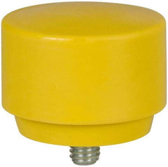 NUPLA - 2" Face Diam, Grade Extra Hard, Yellow Hammer Tip/Face - Plastic - Eagle Tool & Supply