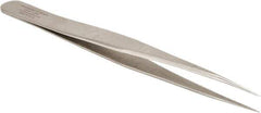 Aven - 5" OALmm-SA Precision Tweezers - General Purpose, Strong Tip - Eagle Tool & Supply