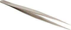 Aven - 5-5/16" OAL SS-SA Precision Tweezers - Straight, Extra Long & Narrow - Eagle Tool & Supply