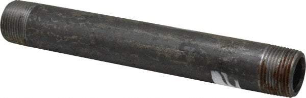 Made in USA - Schedule 80, 1" Diam x 9" Long Black Pipe Nipple - Threaded - Eagle Tool & Supply