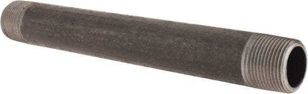 Made in USA - Schedule 80, 1" Diam x 10" Long Black Pipe Nipple - Threaded - Eagle Tool & Supply