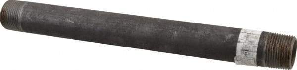 Made in USA - Schedule 80, 1" Diam x 12" Long Black Pipe Nipple - Threaded - Eagle Tool & Supply