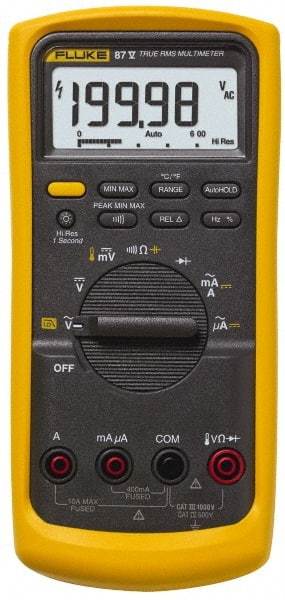 Fluke - 2 Piece, Digital Multimeter Kit - 1,000 Volt Max, 10 Max Amp - Eagle Tool & Supply