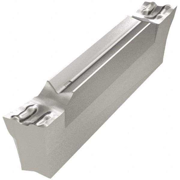 Iscar - DGR2000 IC908 Grade, 0.0787" Cutting Width, Carbide Cutoff Insert - 6° Right Hand Lead Angle, 0.0008" Cnr Rad, TiAlN Coated, Double End - Eagle Tool & Supply