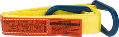 Lift-All - 6' Long x 2" Wide, 3,200 Lb Vertical Capacity, 1 Ply, Polyester Web Sling - 2,500 Lb Choker Capacity, Yellow - Eagle Tool & Supply